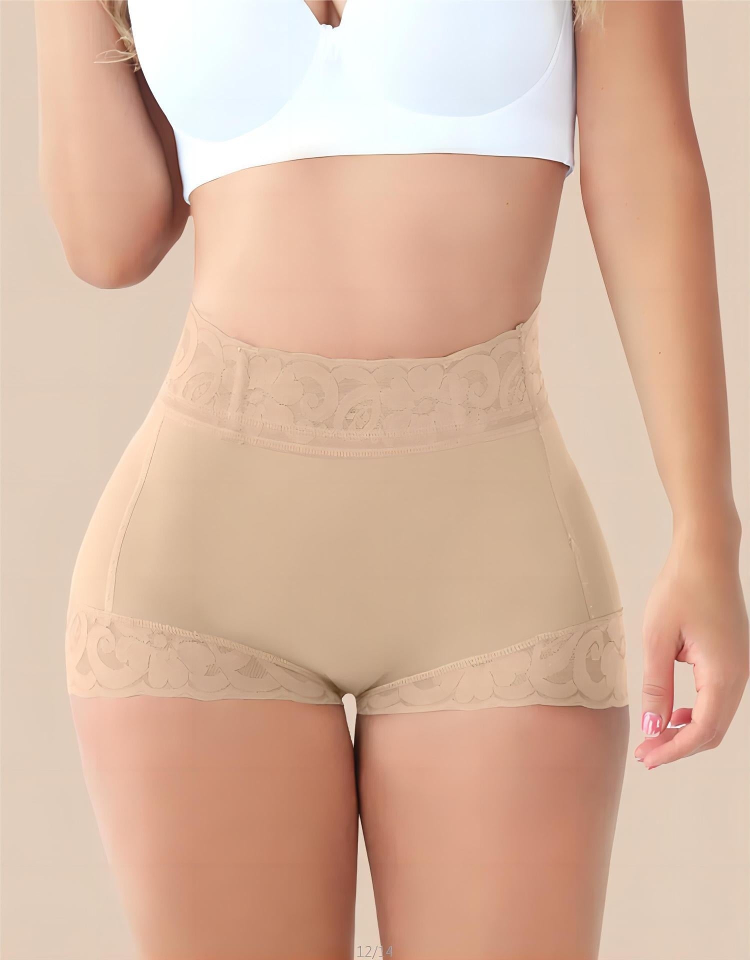 Plus-size Lace Hip-lifting Tummy-control Shapewear For Women